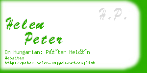 helen peter business card